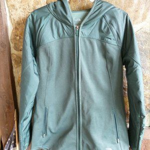 Green North Face hoody with polka dots!!